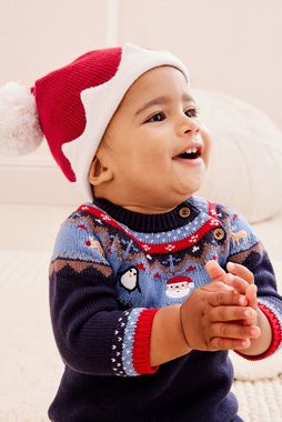 Next Bommelmütze Gestrickte Weihnachtsmannmütze für Babys (1-St)