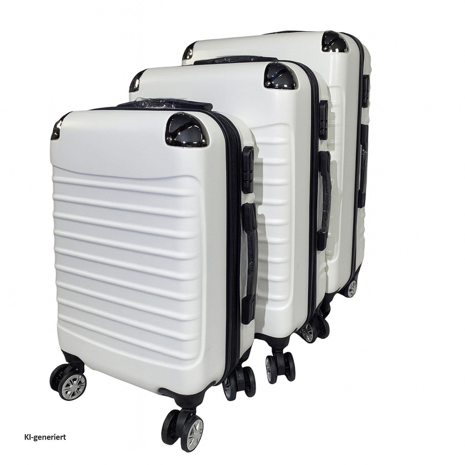 HTI-Living Kofferset 3-teiliges Hartschalen-Kofferset Wave, 4 Rollen, (Set, 3 Koffer in verschiedenen Größen), 20" 24" 28"