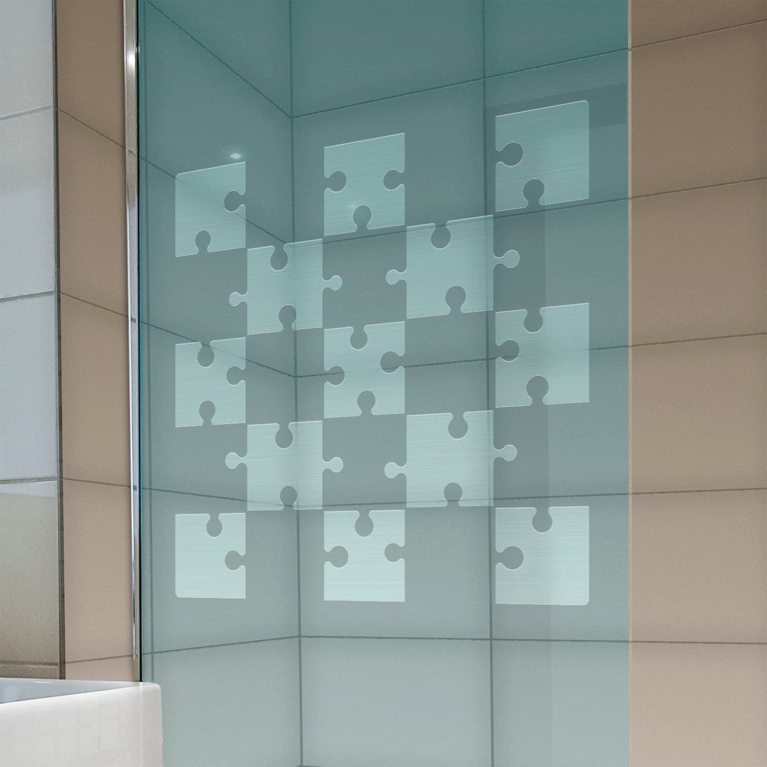 teilig Glasdekorfolie FX-Sticker atFoliX Fensterdekoration Puzzle atFoliX 25