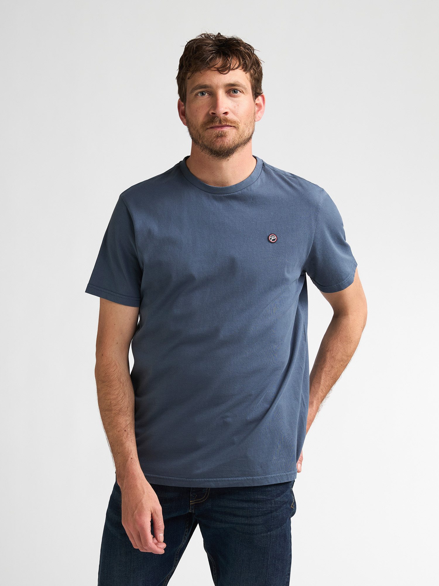 Petrol Industries Rundhalsshirt mit Logo Stickerei