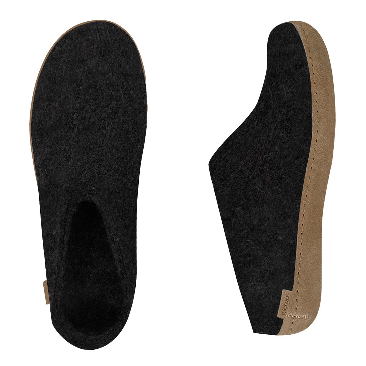 glerups dk Ledersohle Pantoffel (1-tlg) Pantoffeln - Aus 100% reiner Naturwolle, Schützt vor Geruch