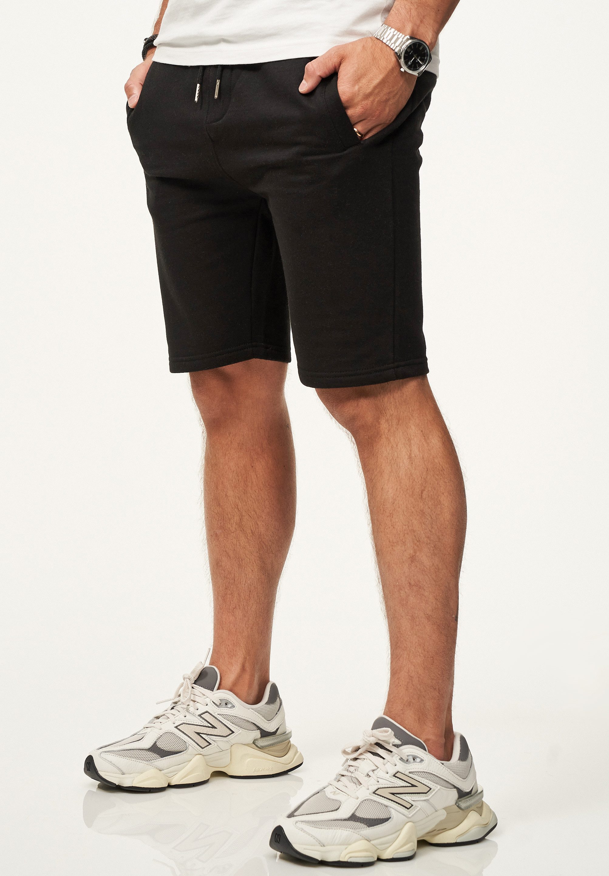 SOULSTAR Sweatshorts mit Gummibund Slim-Fit für Herren Kurze Hose Sporthose günstig online kaufen