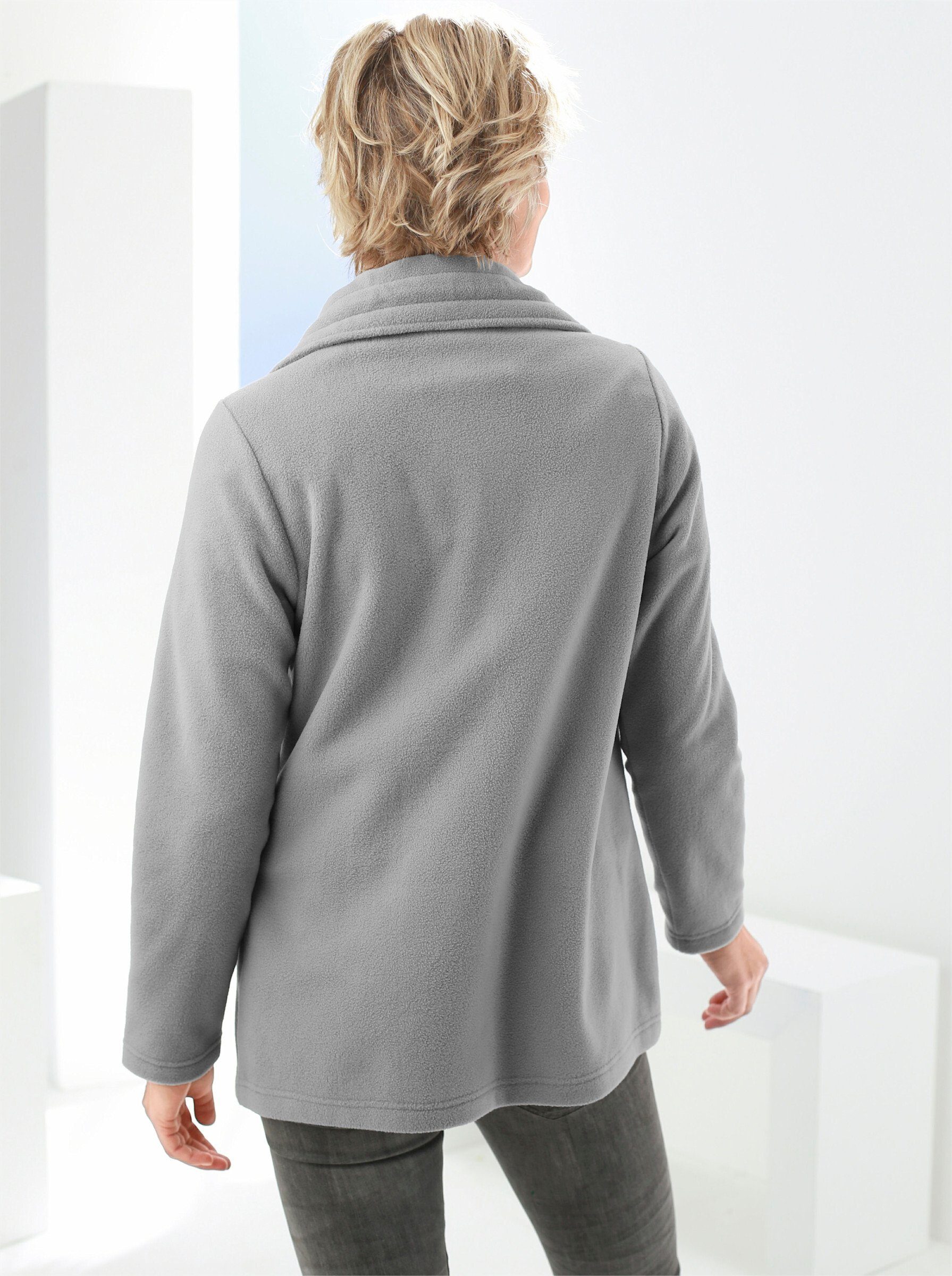 Sieh an! Fleecejacke Fleece-Jacke Langarm