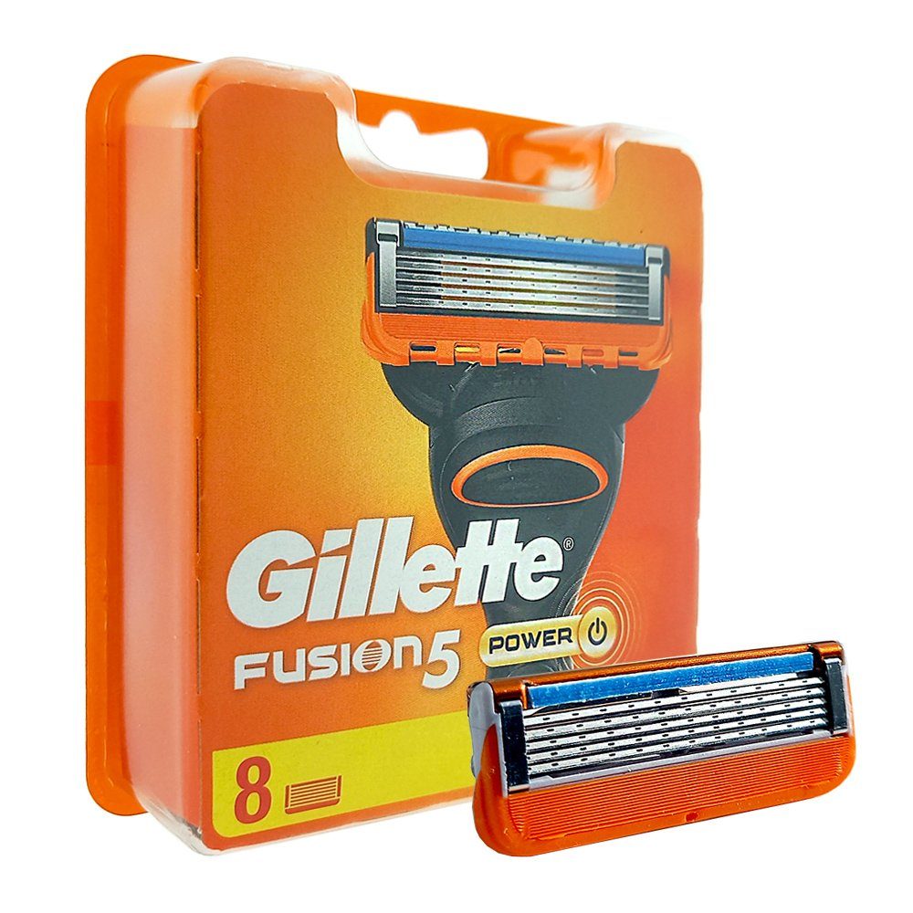 Gillette Rasierklingen Gillette Fusion 5 Power Rasierklingen, 8er Pack, 3-tlg., mit aufschäumenden Hautconditioner