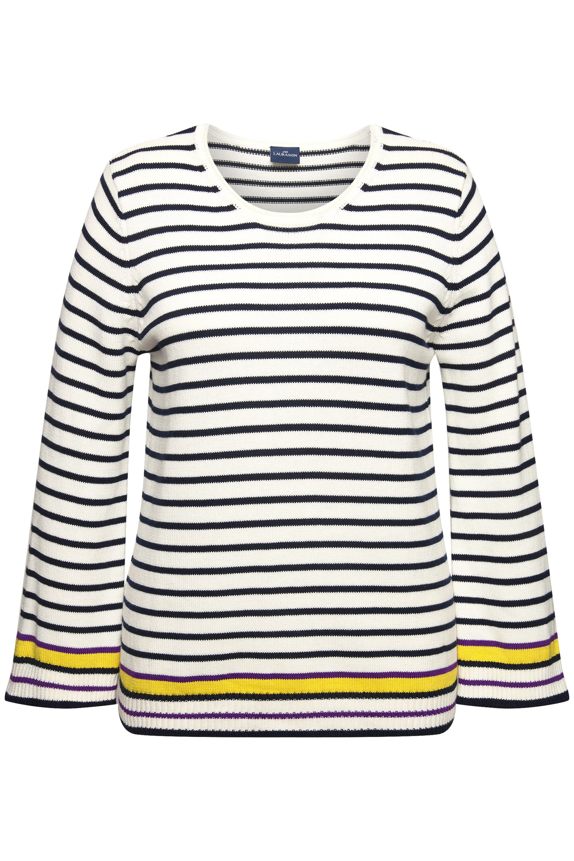 Laurasøn Strickpullover Ringel Srrickpullover Rundhals Langarm günstig online kaufen