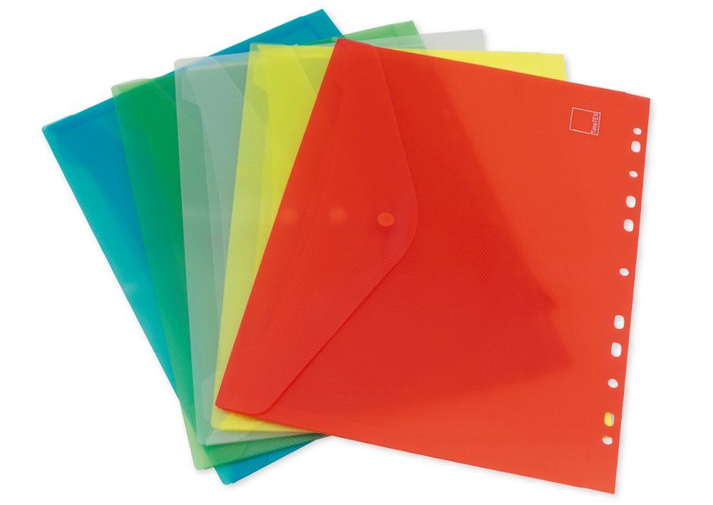 TimeTEX Organisationsmappe Set Dokumentenmappe A4 zum Abheften, 5-tlg., farbsortiert
