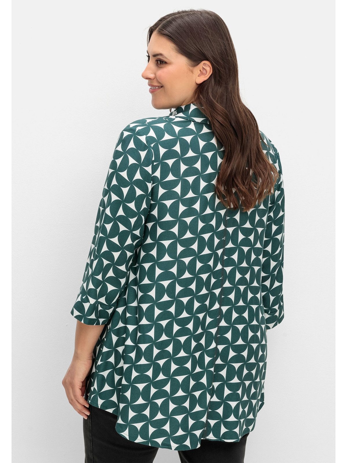 Sheego Longbluse Große Größen in schwingender A-Linie