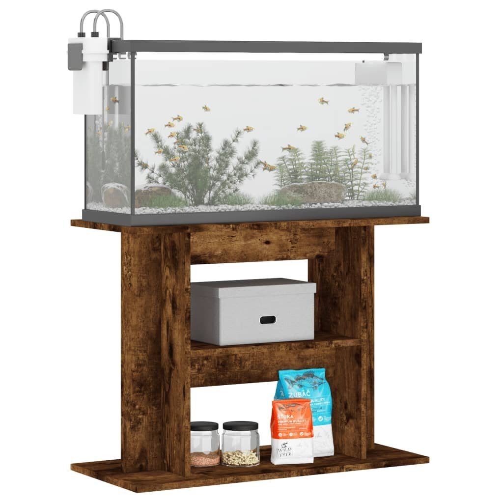 vidaXL Aquariumunterschrank 80 x 35 x 60 cm Aquariumständer Räuchereiche 80x35x60 cm Spanplatte Aq