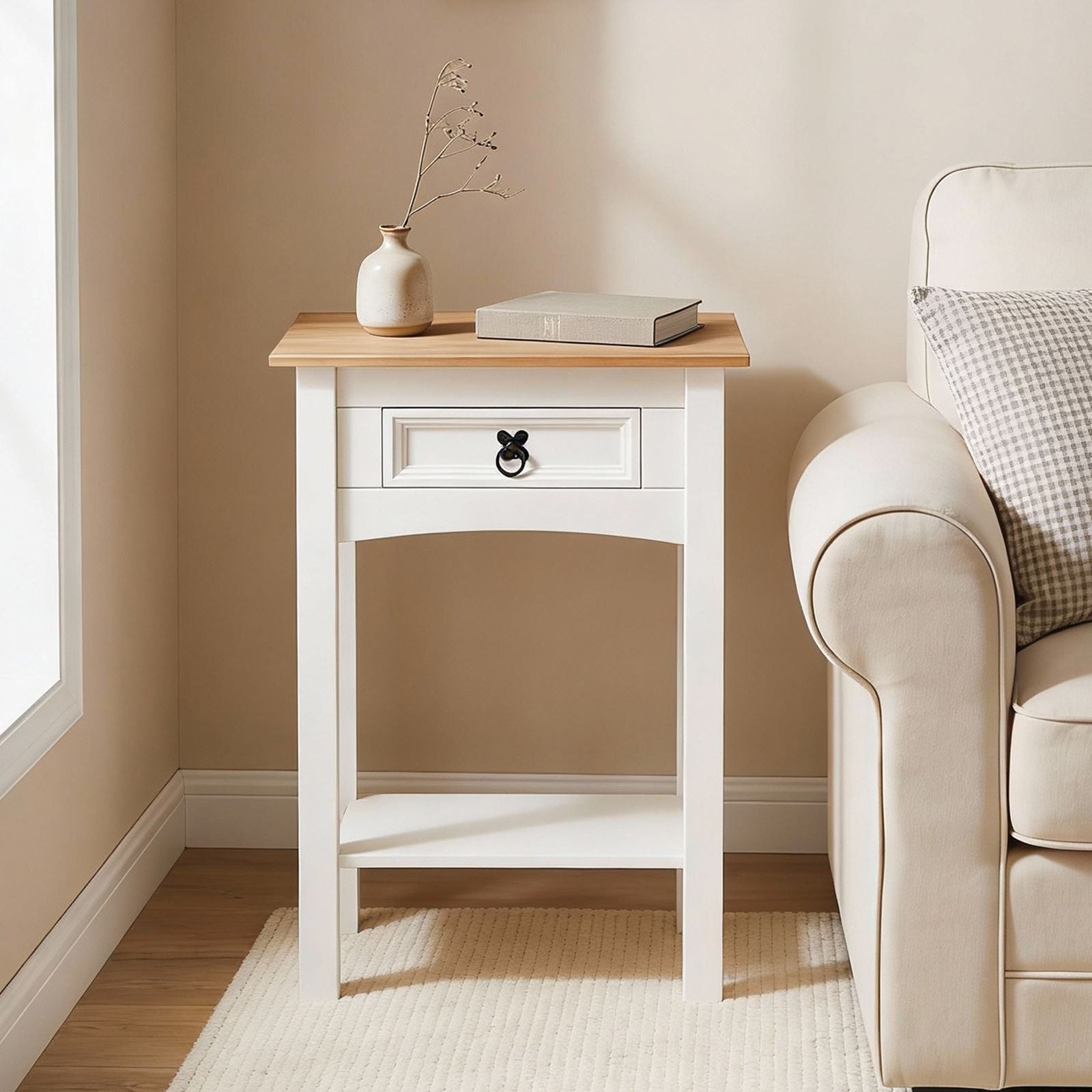 CARO-Möbel Konsolentisch CAMPO, Konsolentisch mit 1 Schublade Beistelltisch günstig online kaufen