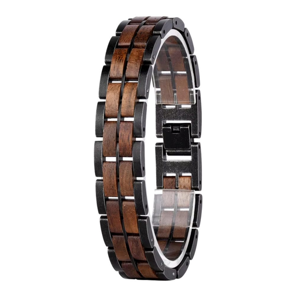 Holztick Bavaria Gliederarmband Nox, Armband aus Walnussholz und Edelstahl günstig online kaufen