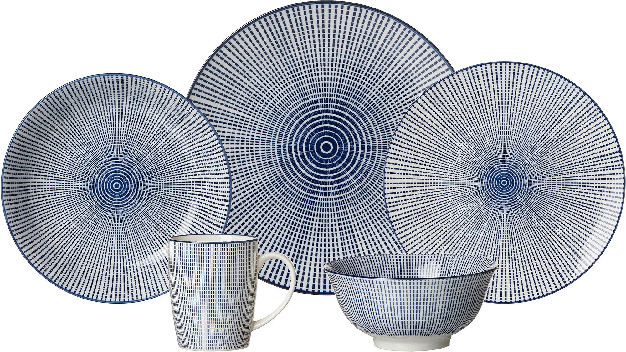 Ritzenhoff & Breker Dessertteller ROYAL MAKOTO, (4 St), Teller Set, Keramik