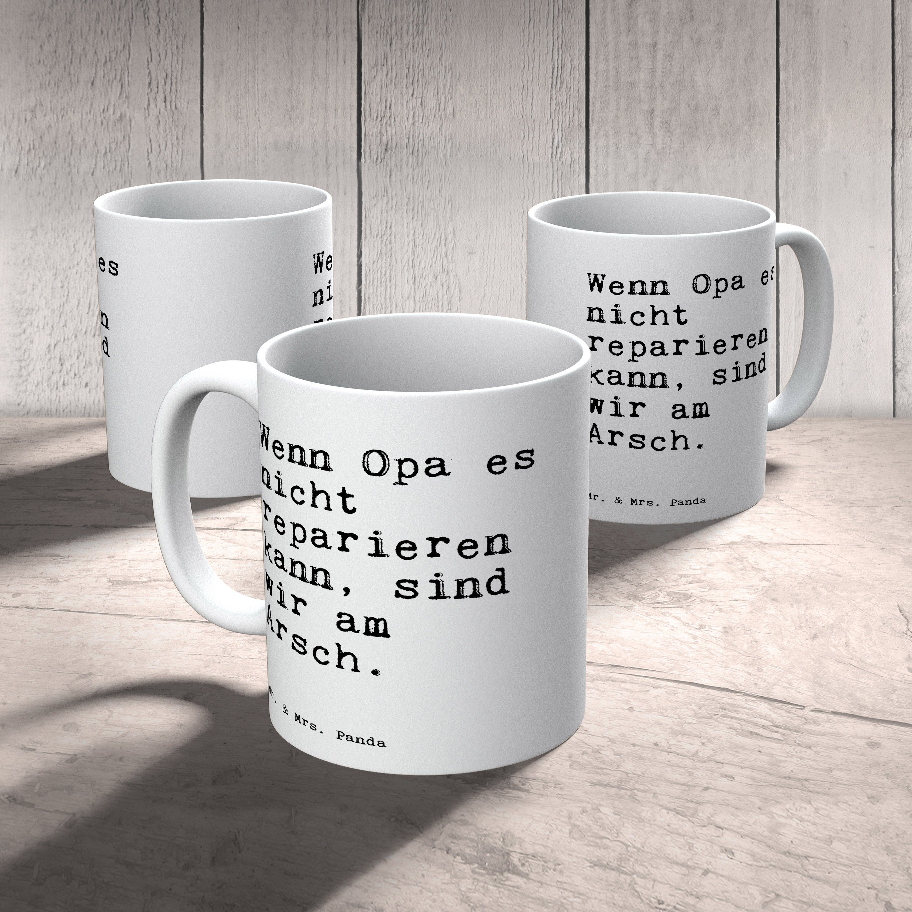 Tee, Wenn Geschenk, es - Opa Panda Motive, Weiß bester Tasse Opa, nicht... Mrs. Mr. & Keramik Tasse -
