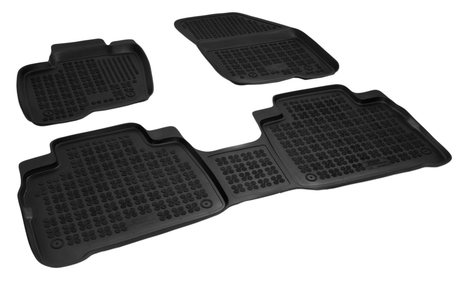 AZUGA Auto-Fußmatten Hohe Gummi-Fußmatten passend für Ford Galaxy/S-Max ab 9/2015-2022 3-tl, für Ford Galaxy,S-Max Van