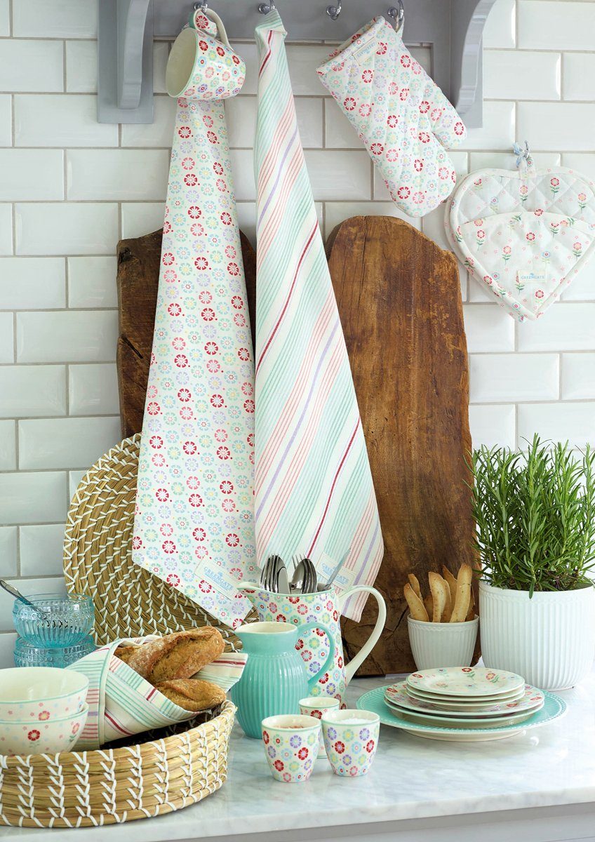 Greengate Geschirrtuch Fiola Geschirrtuch white 70x50cm günstig online kaufen