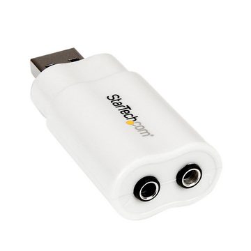 Startech.com STARTECH.COM USB Audio Adapter - USB auf Soundkarte in weiss - Soundca Soundkarte