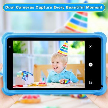 qunyiCO Kinder 2 GB RAM Kindersicherung, Google GMS, 3000 mAh Tablet (7", 32 GB, Andriod 10, mit Betriebssystem Dual-Kamera, 1024 x 600, IPS-Display, HD)