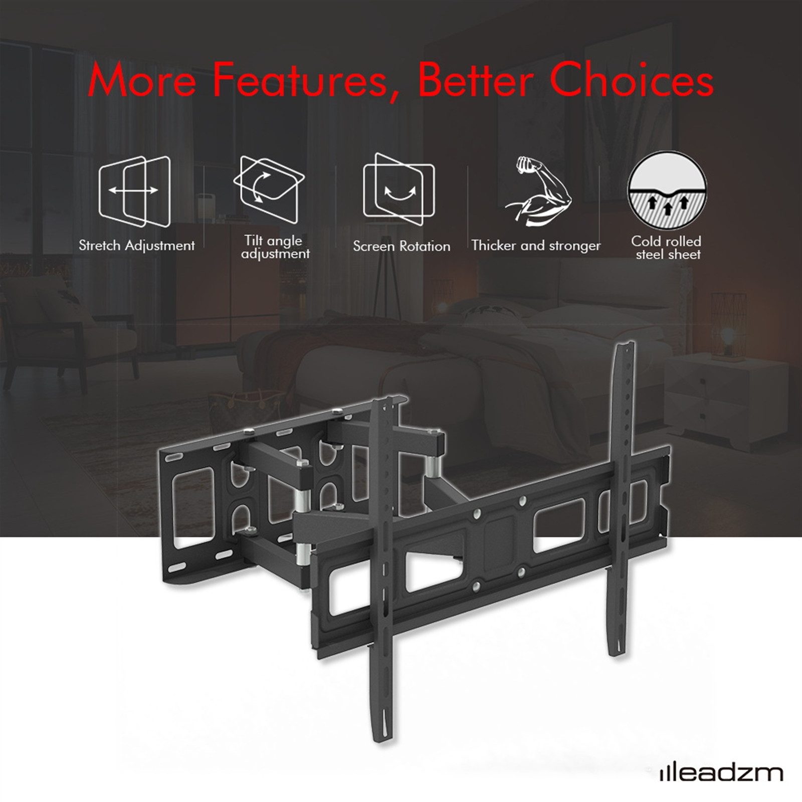 Fine Life Pro TV-Standfuß 32-70 Inch Double Pendulum Large Base TV Stand Bearing 50Kg