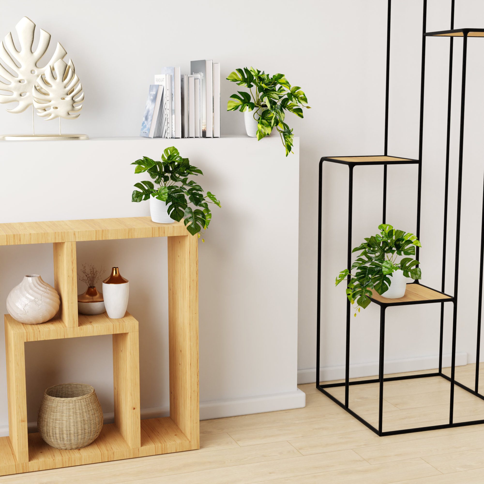 Kunstpflanze Künstliche hängepflanzen im Keramiktopf, Kunstpflanze hängend günstig online kaufen