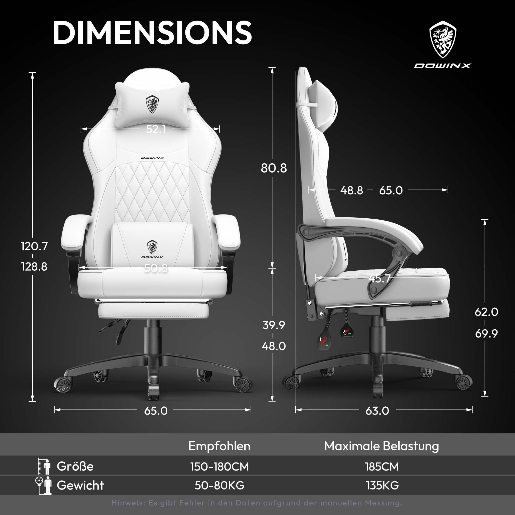 Dowinx Gaming-Stuhl Premium Gaming-Sessel, Ergonomischer Rennstuhl günstig online kaufen