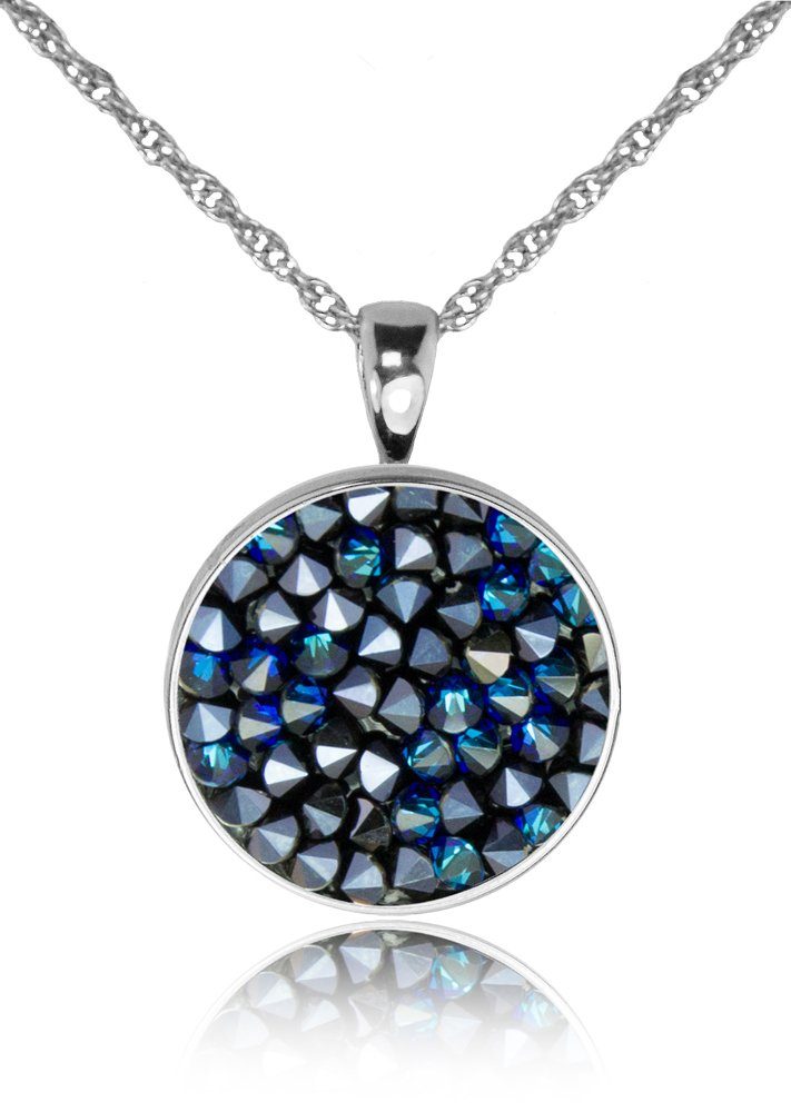 LUISIA® Kette ohne Anhänger Halskette "Moonlight" mit Kristallen von Swarovski® (inkl. Schmuckbox)