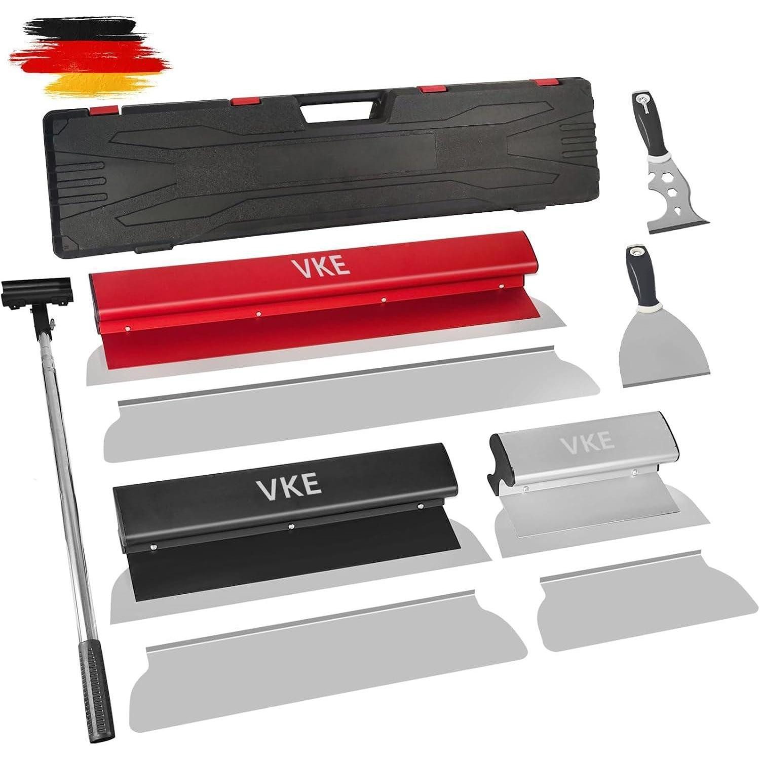 LuxusKollektion Flächenspachtel Spachtelset 8 Teleskopstange Winkelklingen Flächenspachtel Set