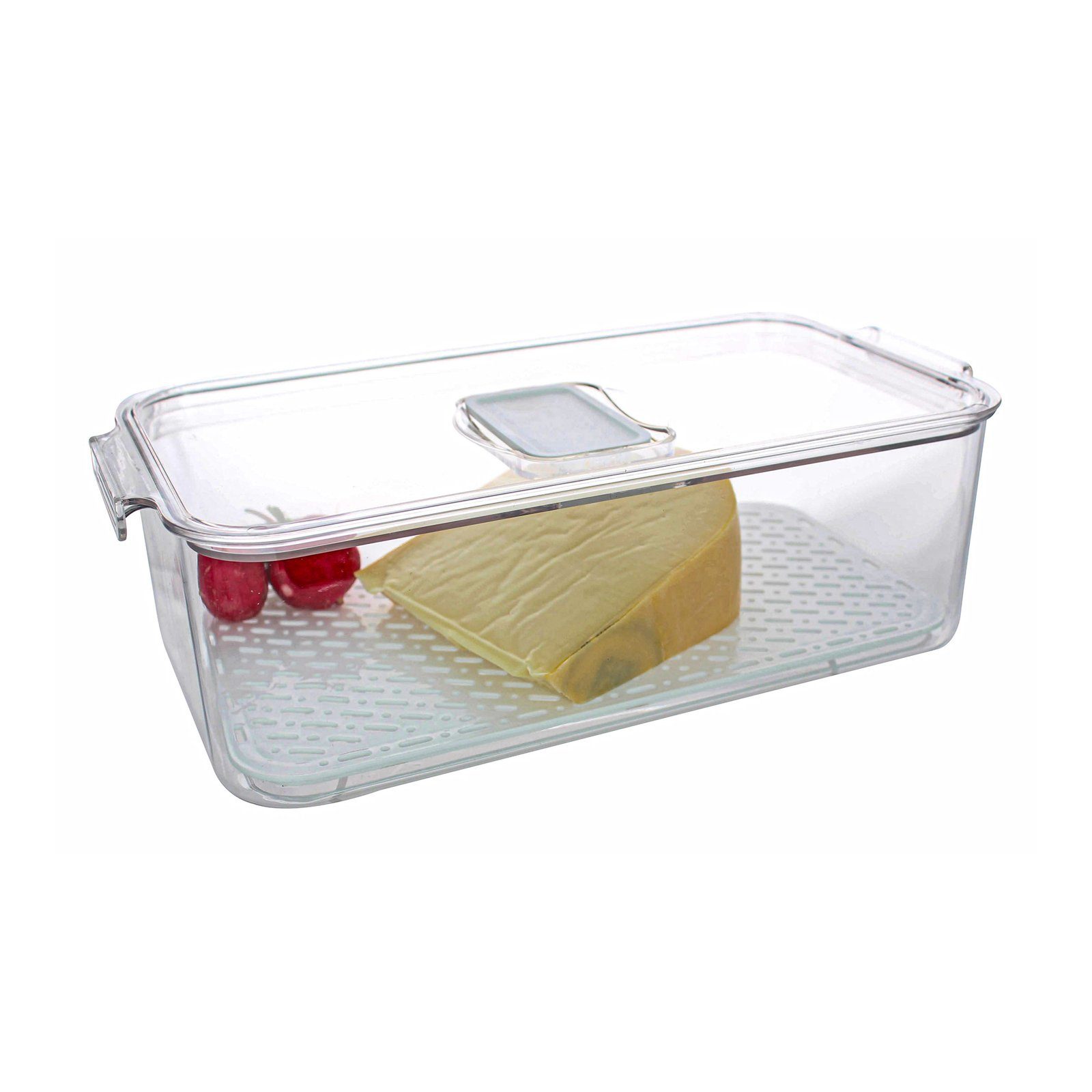 Neuetischkultur Frischhaltedose Kühlschrankbox schmal M, Kunststoff, (Stück, 1-tlg), Frischhaltedose mit Deckel