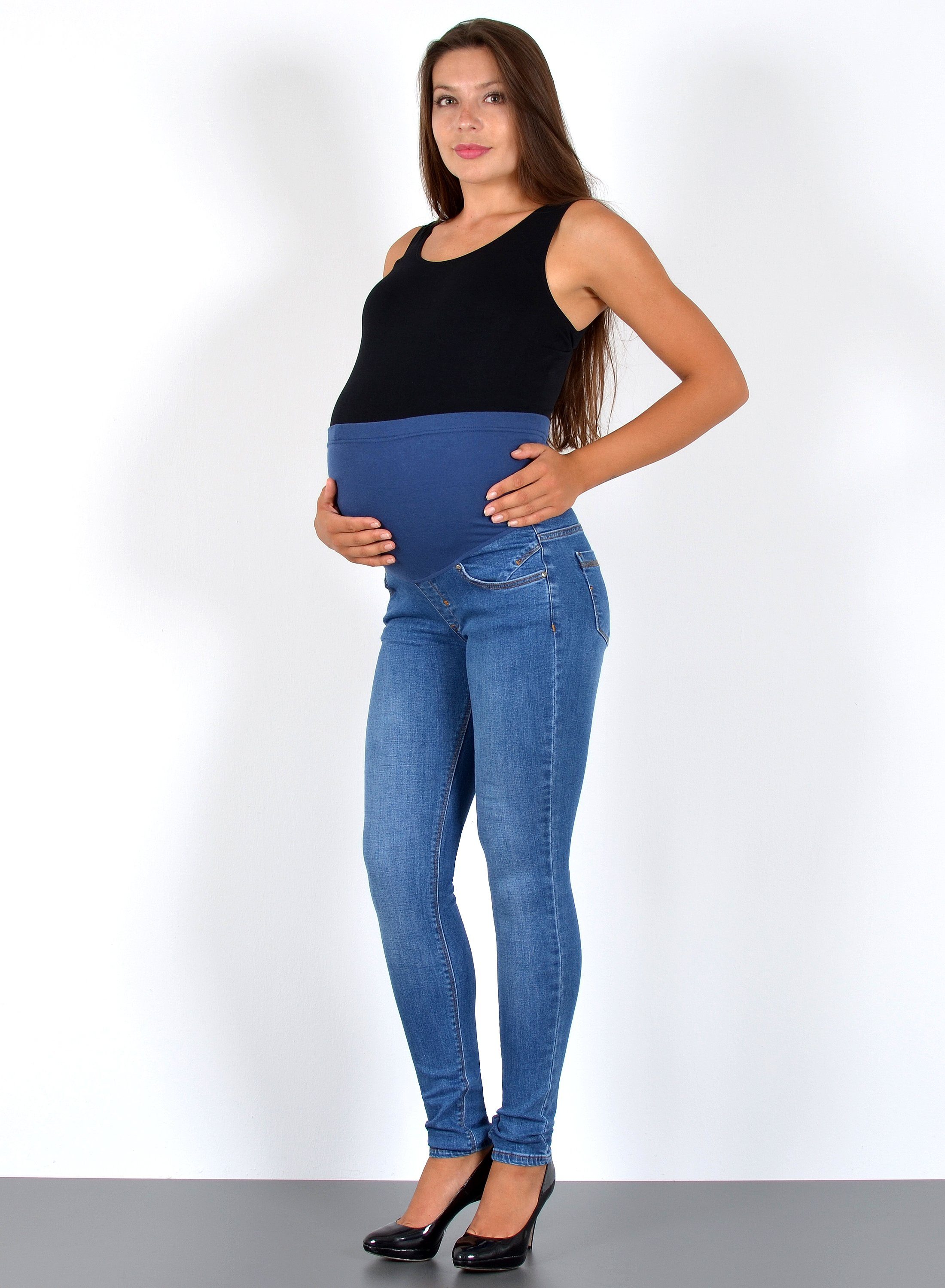 ESRA Umstandsjeans J531 Damen Skinny Fit Schwangerschaftshose mit elastisch günstig online kaufen