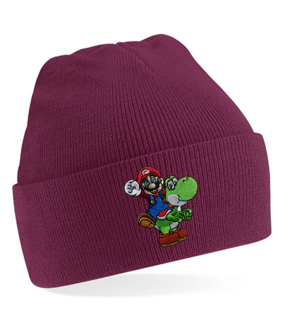 Beanie Unisex Erwachsenen Mütze Yoshi & Mario Luigi Peach Super Retro