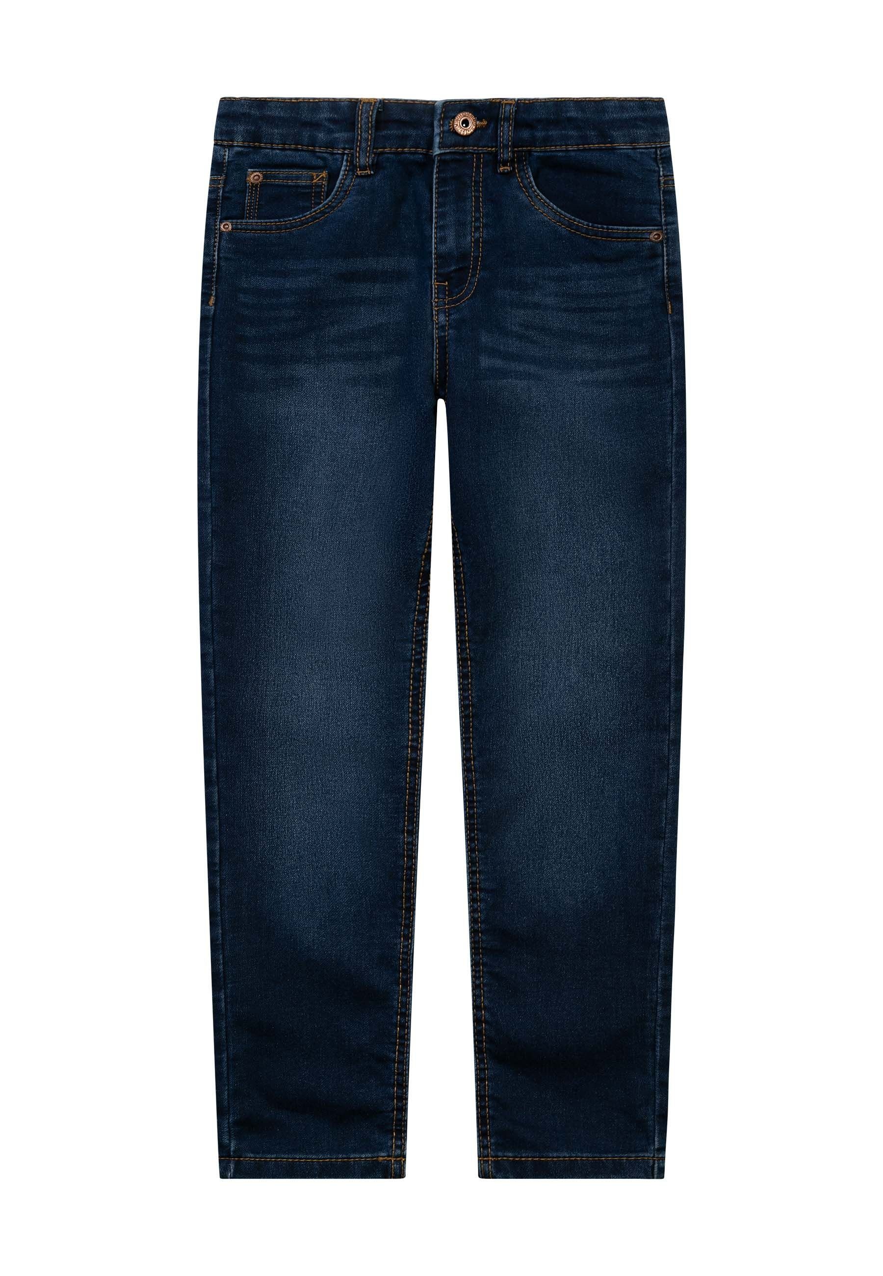 MINOTI Sweatjeans Gestrickte Denim-Jeans mit Struktur (1y-14y) Denim-Blau