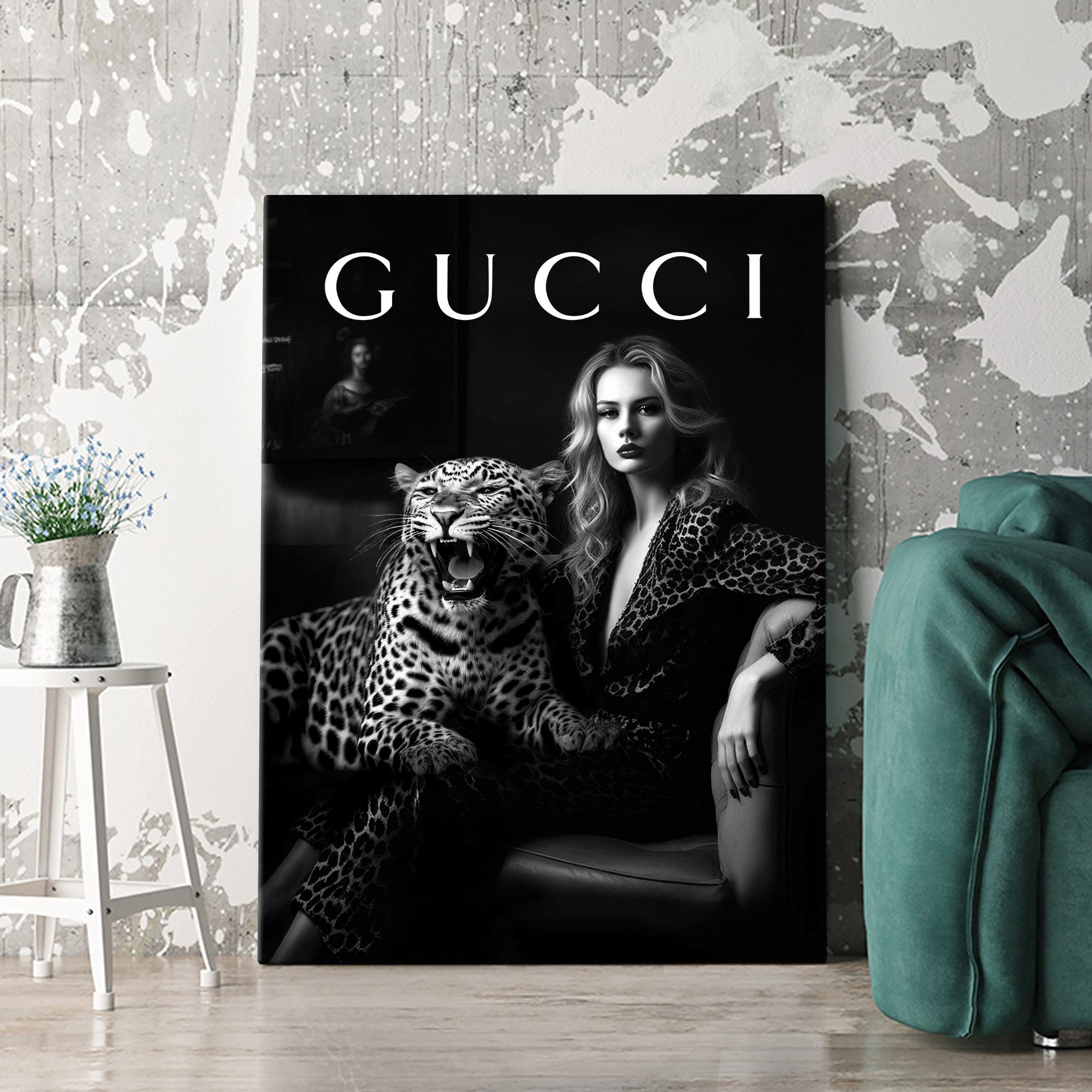 Artmazing Leinwandbild Wildkatze auf dem Schoß, XXL Leinwand 120x80, Poster & Kunstdrucke, Wildkatze auf dem Schoß