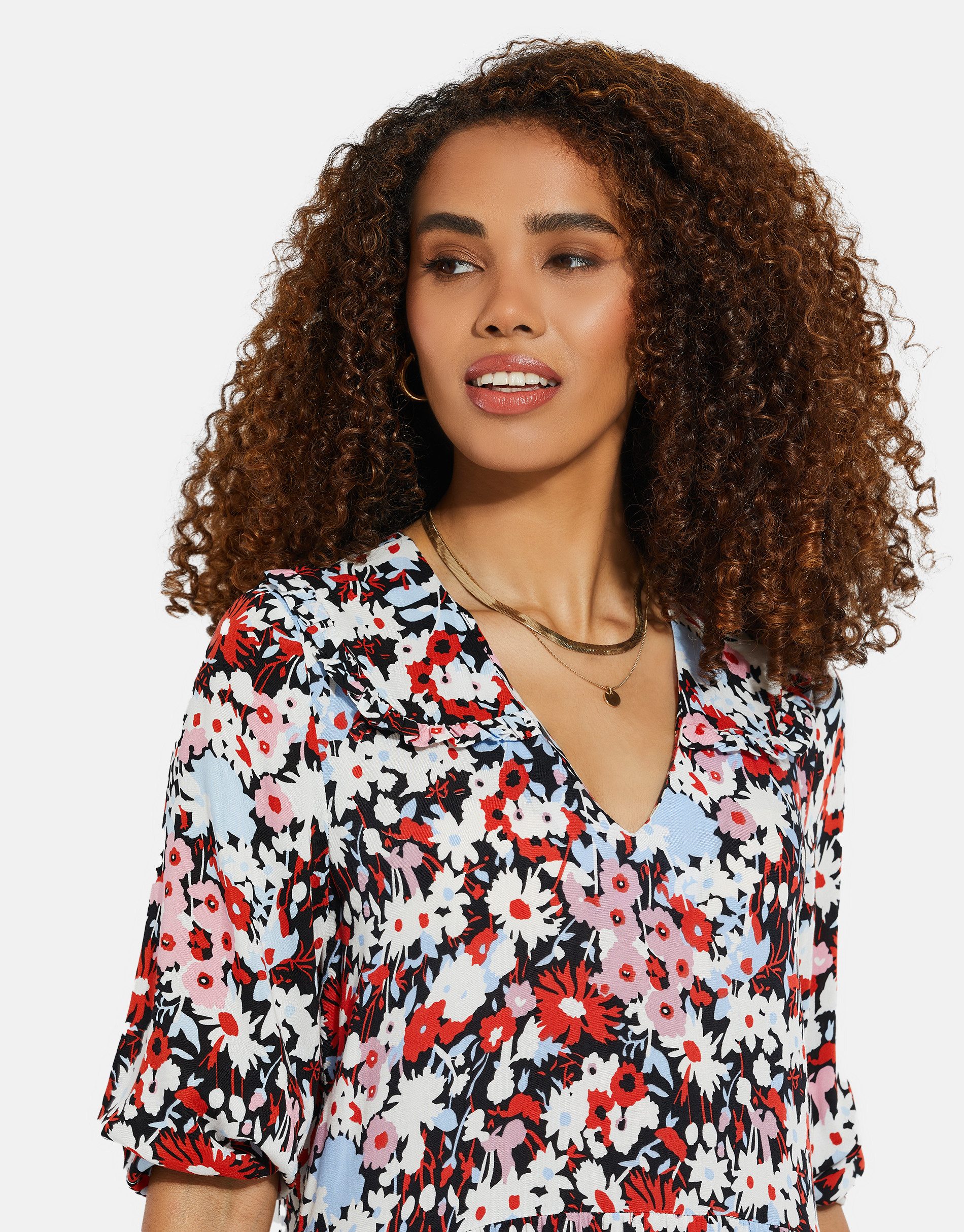Threadbare Sommerkleid THB Lizzle Printed Smock (1-tlg) mit Volants
