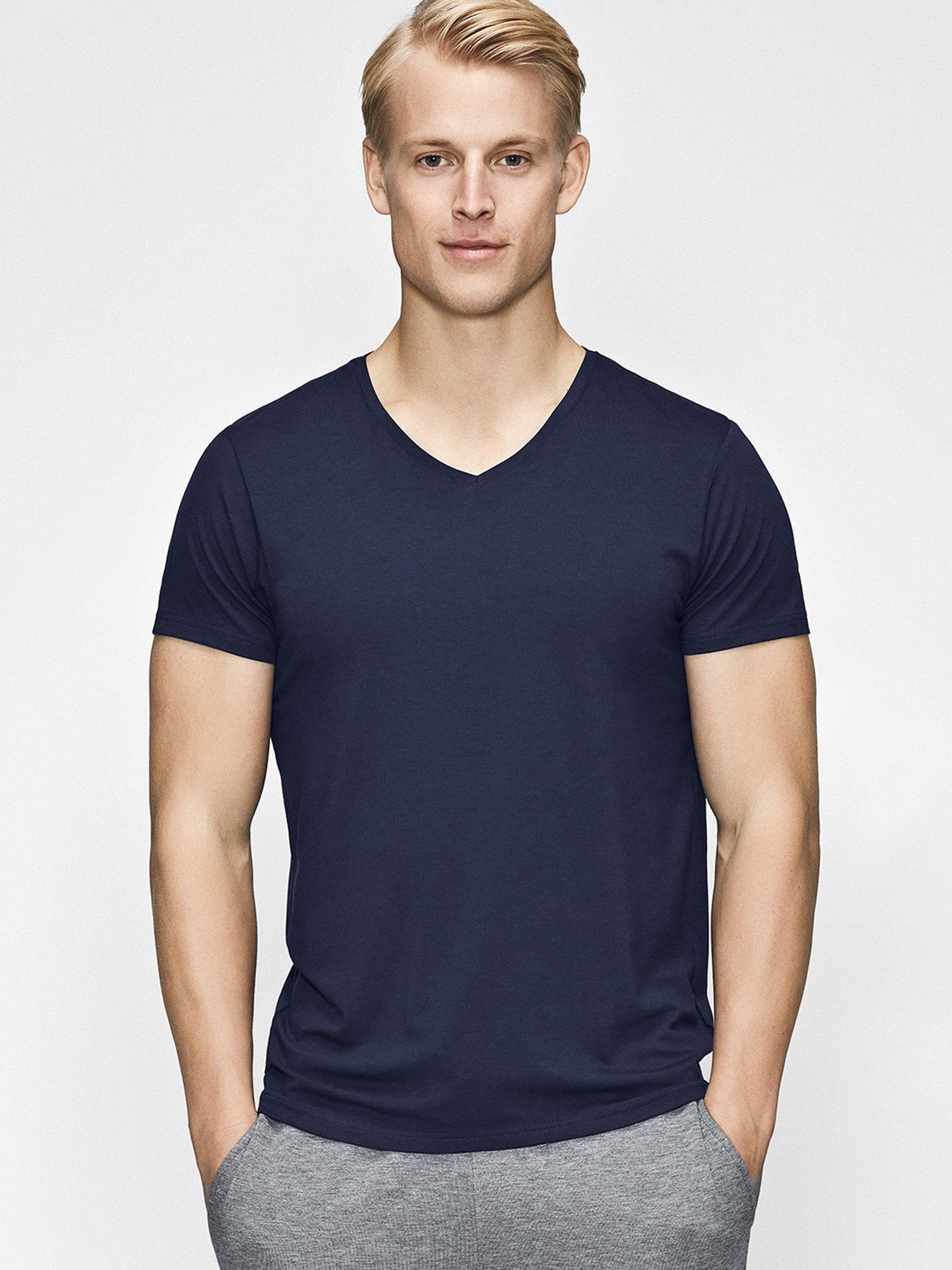 JBS of Denmark T-Shirt V-Ausschnitt Bambusviskose