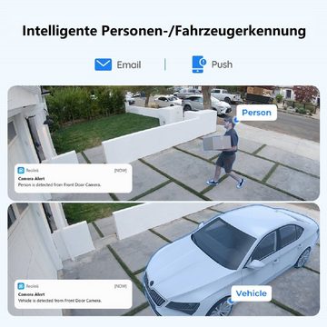 Reolink Argus 3 Pro+SP 4MP Akku- oder solarbetrieben WLAN IP Überwachungskamera (Außenbereich, Personen- und Autoerkennung, Spotlight)