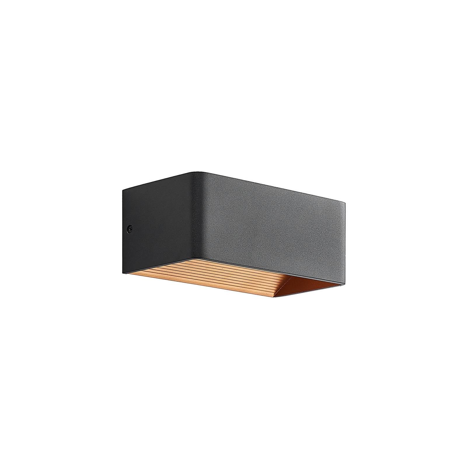 Arcchio Wandleuchte Karam, LED, Metall, Schwarz warmweiß IP20, 1 x 6 W LED, warmweiß
