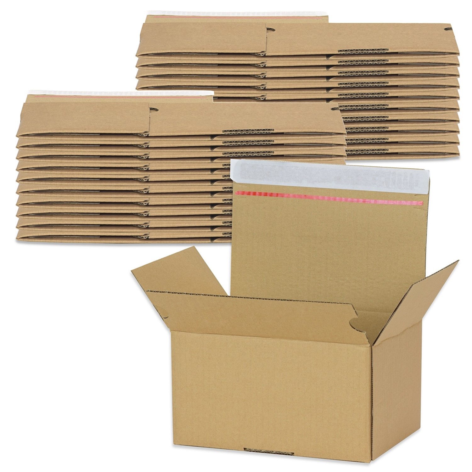 Oputec Versandkarton 20x Automatikkarton AK-35 Blitzboden selbstklebend 213x153x109 mm