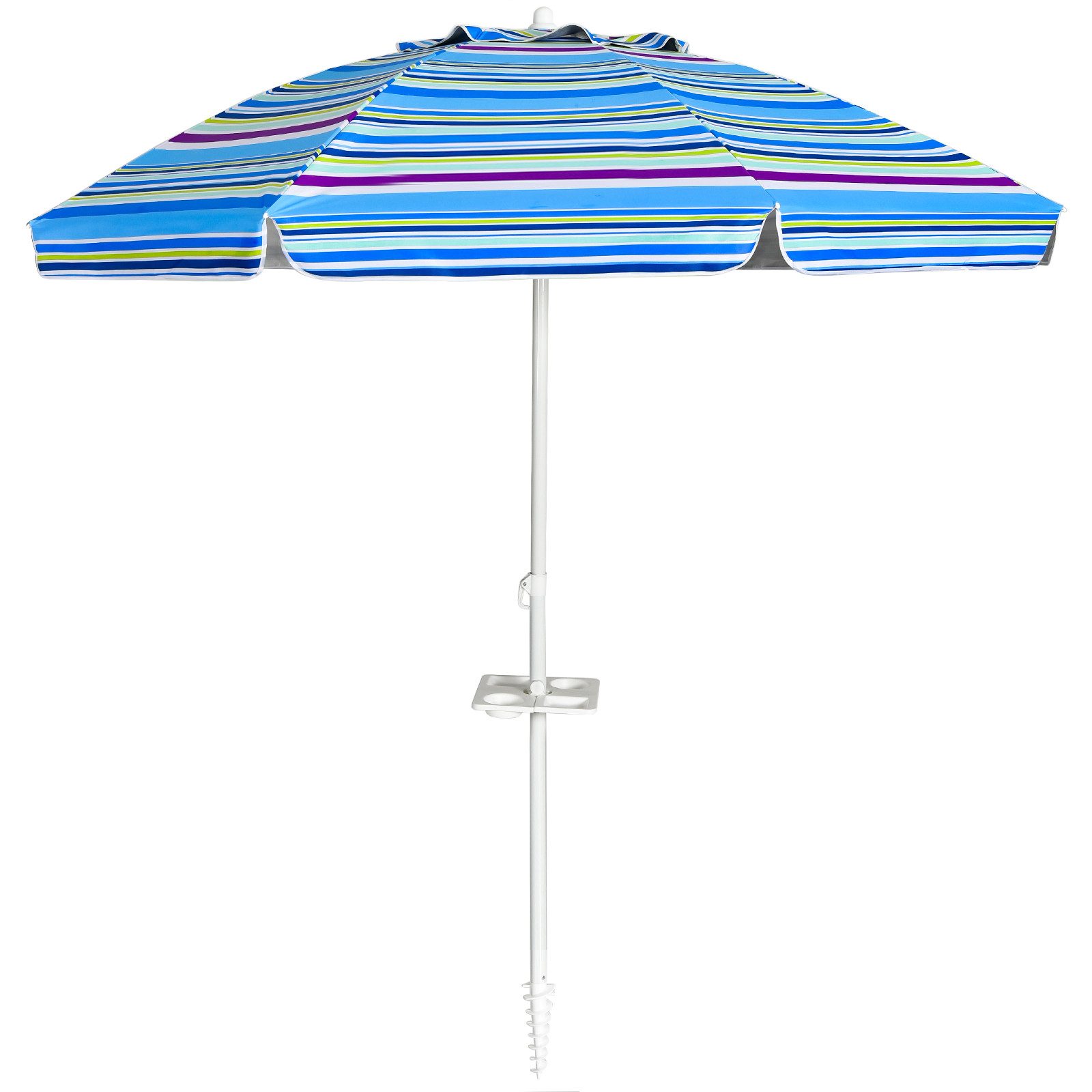 COSTWAY Sonnenschirm Gartenschirm, LxB: 220,00x220,00 cm, mit Verankerung