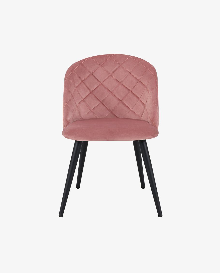 aus Esszimmerstuhl Pink Polsterstuhl Esszimmerstuhl, 2er Samt Design Set Stoff Duhome Retro Stuhl