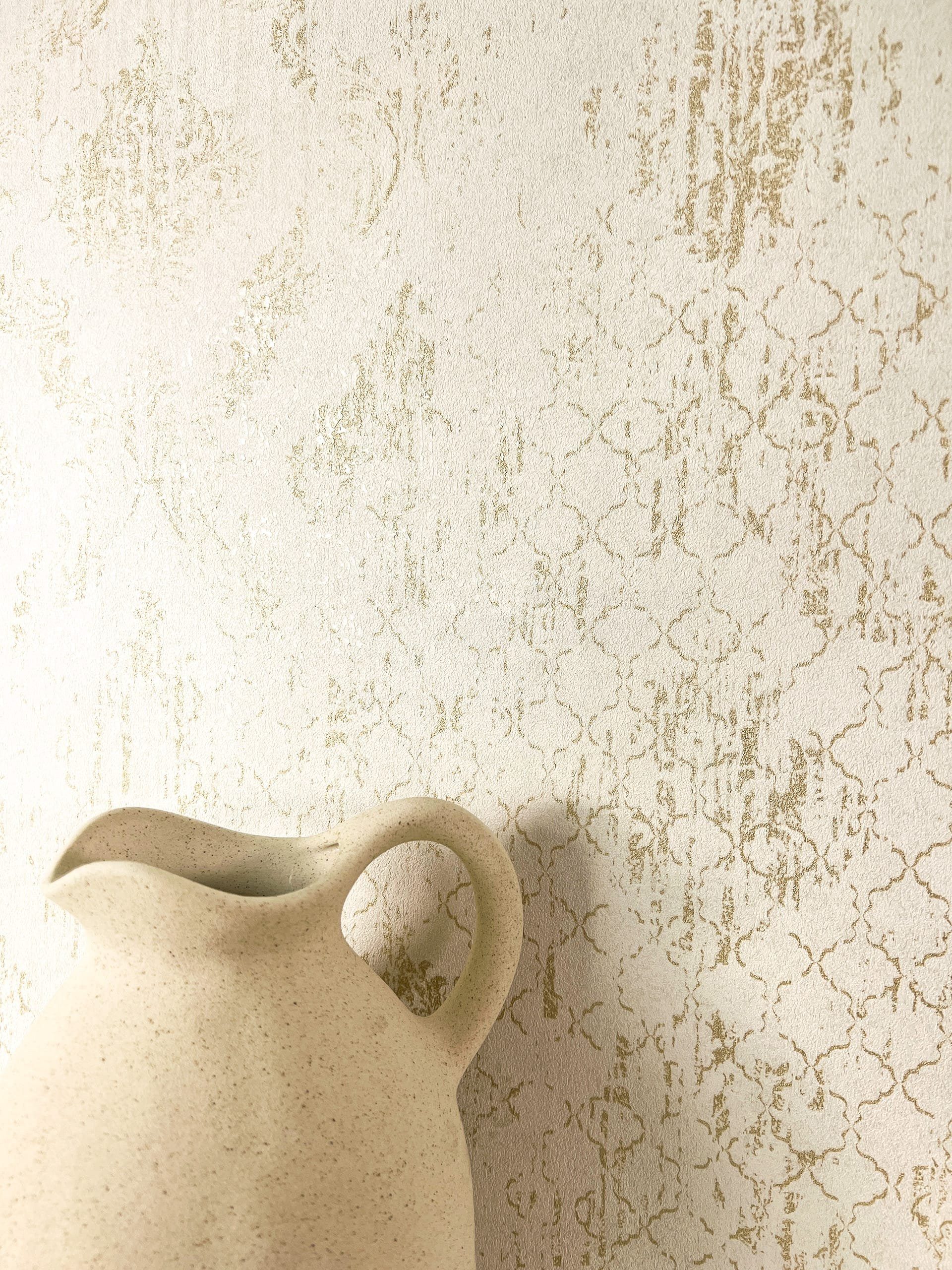 Newroom Vliestapete, Creme Tapete Vintage Ornamente günstig online kaufen