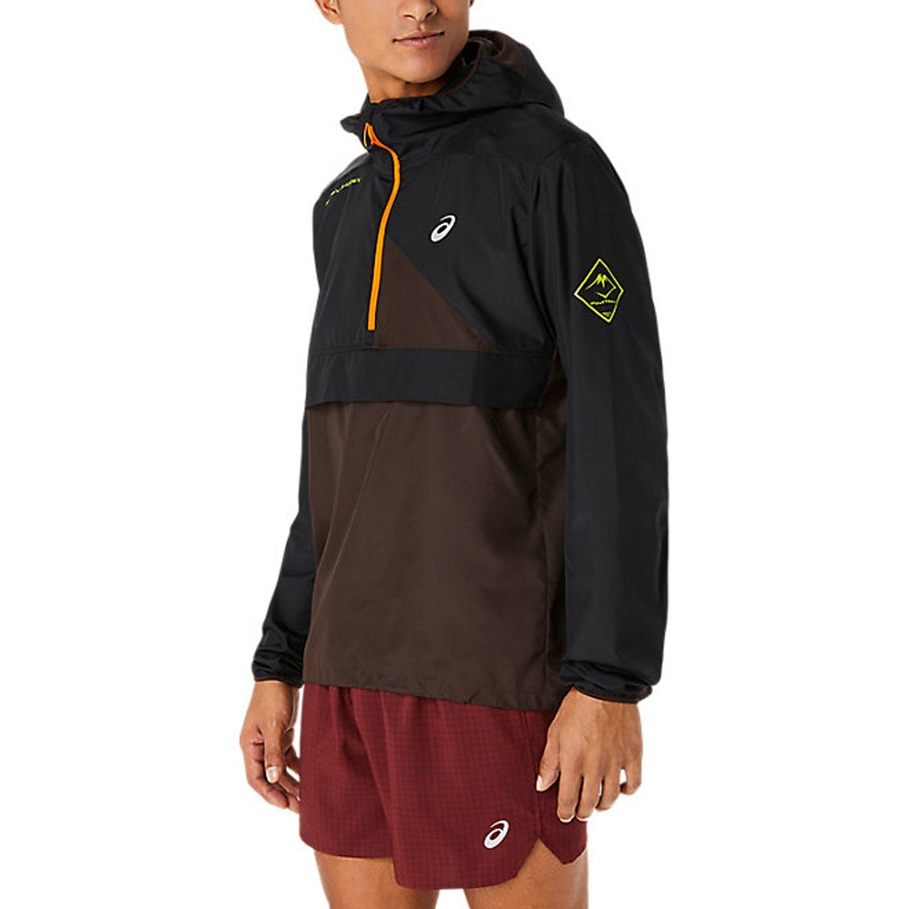 Asics Asics Fujitrail Anorak Herren Performance Black Dark Auburn Outdoorschuh