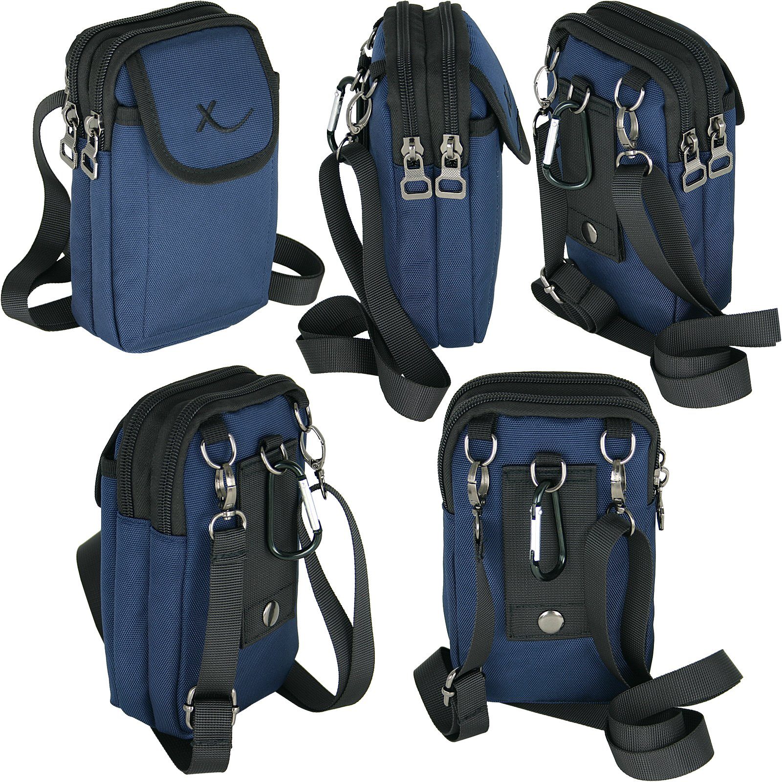 BAG STREET INTERNATIONAL Handytasche Kleine Herren Umhängetasche - Crossover Messenger Bag, auch als Gürteltasche tragbar