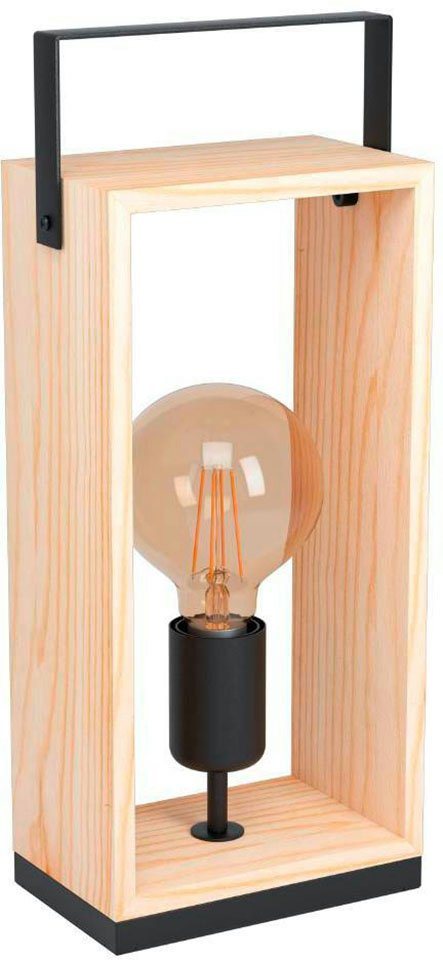 Tischleuchte EGLO Wohnzimmerlampe, E27 Nachttischlampe, Fassung FAMBOROUGH, Leuchtmittel, ohne Tischleuchte Vintage,