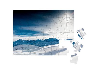 puzzleYOU Puzzle Winterliche Berglandschaft, 48 Puzzleteile, puzzleYOU-Kollektionen Jahreszeiten