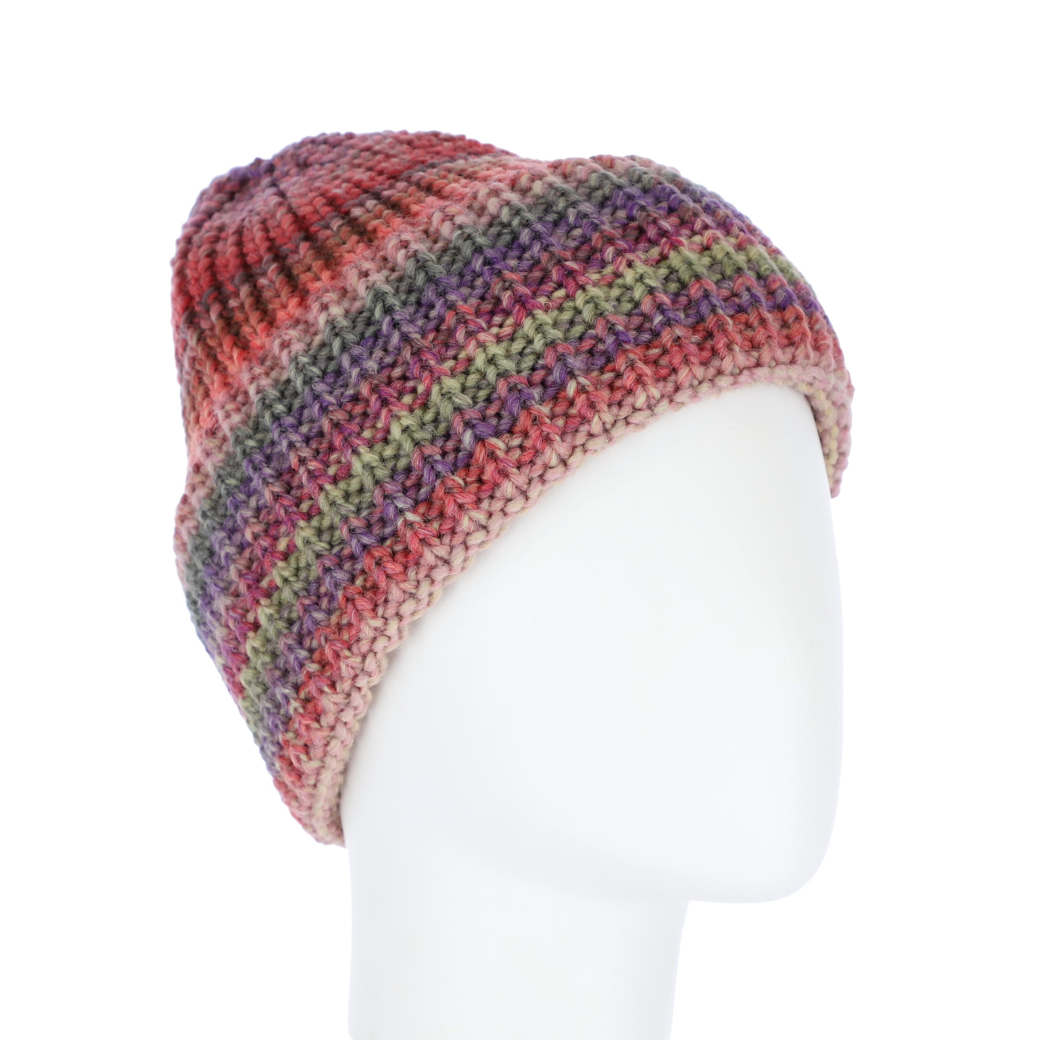 halsüberkopf Accessoires Strickmütze Umschlagmütze mit Farbverlauf Made in günstig online kaufen