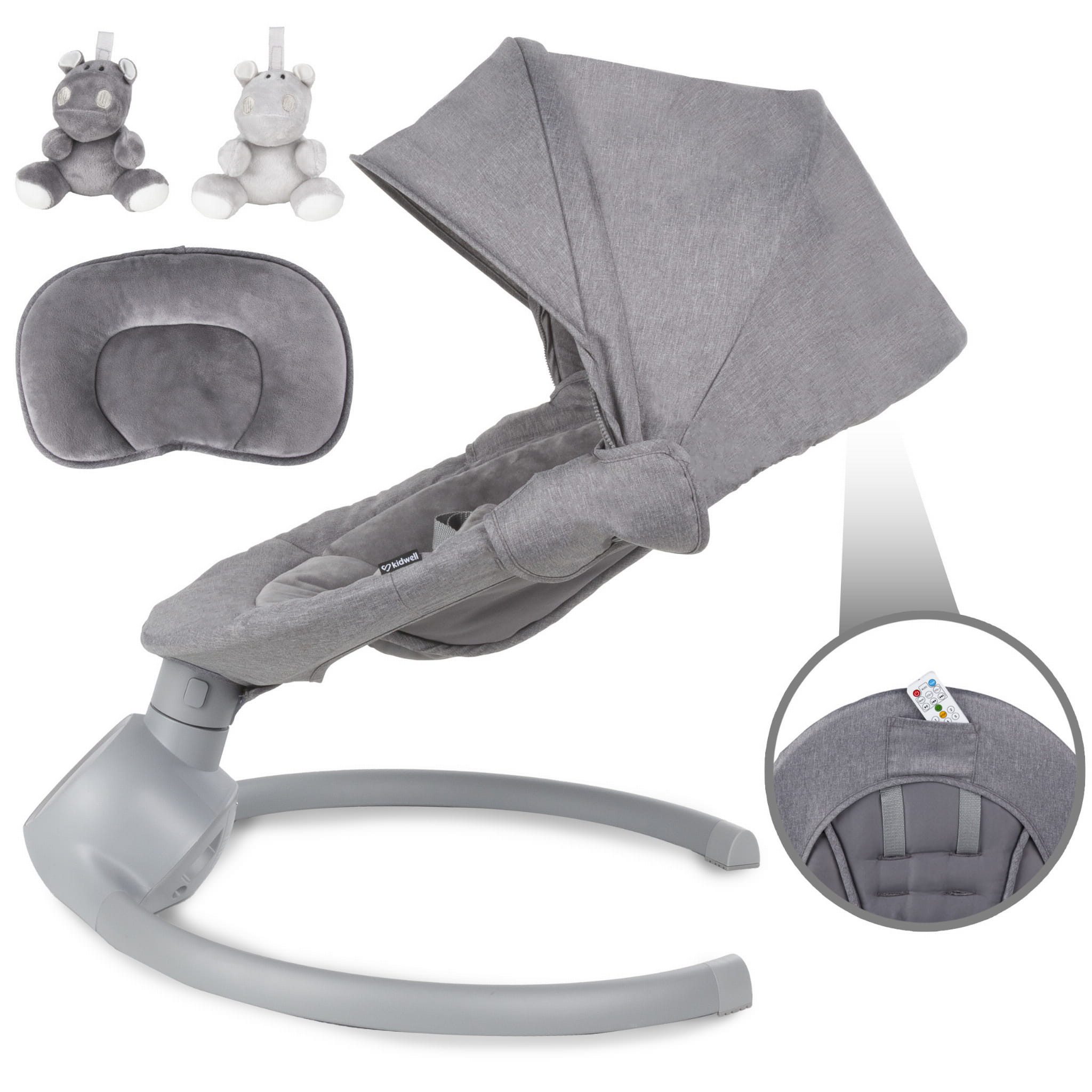 COIL Babywippe Elektrisch Babyschaukel, Multifunktional Babywippe, Schaukel, 5 Schwungstufen, Bluetooth, Musik, 5-Punkt-Gurt, Tuya-Anwendung