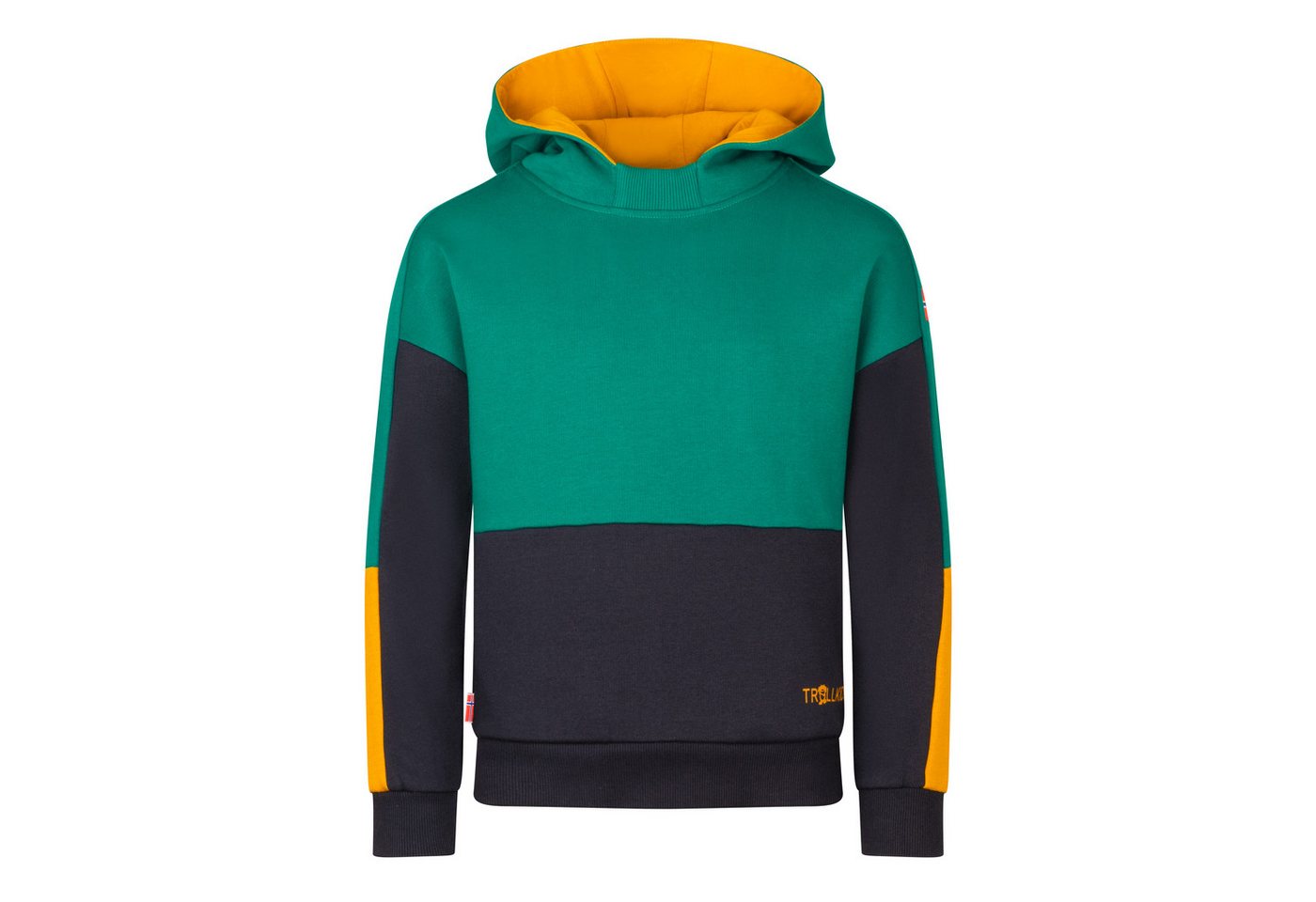 TROLLKIDS Kapuzensweatshirt KIDS RONDANE SWEATER mit farblich passender Fütterung, aus Baumwolle