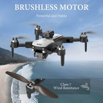 FIRE BULL Drohne (6 K, 6K HD 2 Kameras, Optischer Fluss bürstenloser Motor 2.4Ghz WiFi FPV)