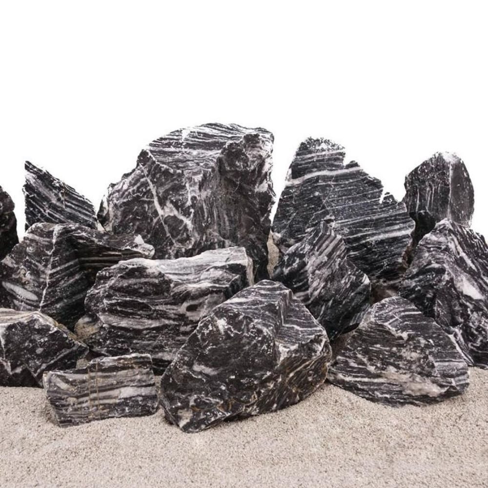 Aquaone Aquarium Aquarium Natursteine Zebrasteine 10 kg Mix Größe M bis XL