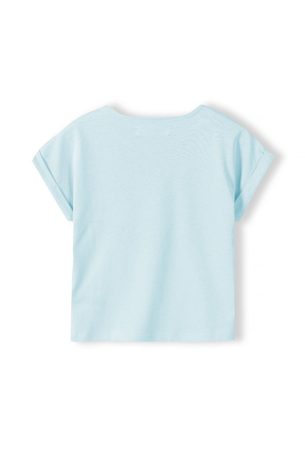 MINOTI T-Shirt Modisches Aufdruck Hellblau T-Shirt mit (1y-8y)