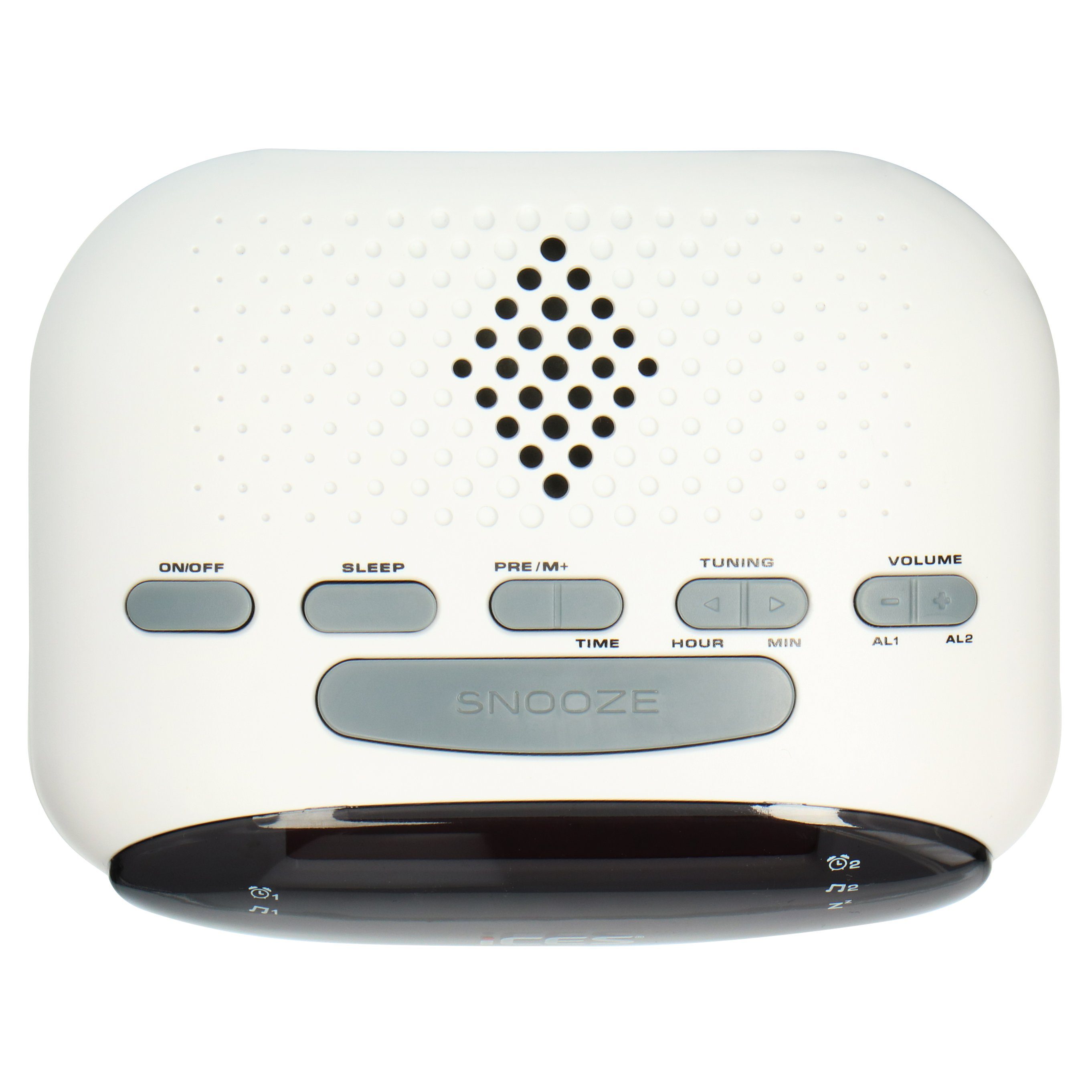 Lenco Radiowecker ICR-210 White modernes Uhrenradio mit LED Display & Batterie, erhältlich in 4 Farben