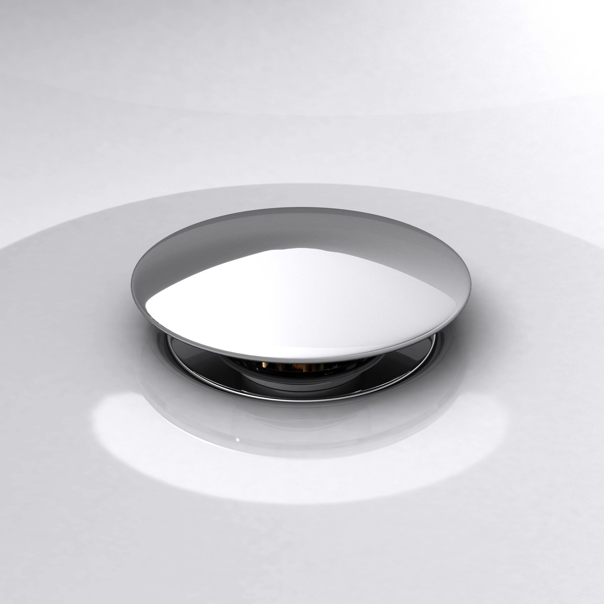 doporro Waschbeckenstöpsel Design Überlauf-Ablaufgarnitur Push-Open Pop-Up-Ventil Abfluss pu04, Ø 6.8 cm (Hardware-fitting) – Bild 4 von 5